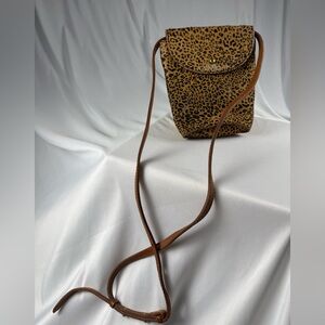 Madewell leopard print Tan and Black Crossbody Bag